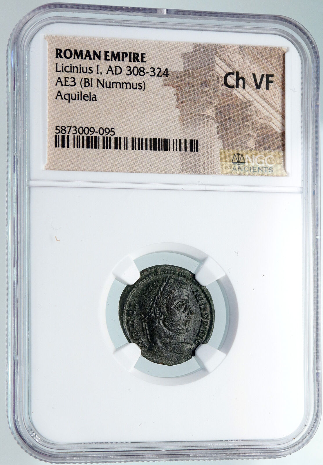 LICINIUS I Authentic Ancient 320AD Original ANTIQUE Roman Coin Wreath NGC i89427