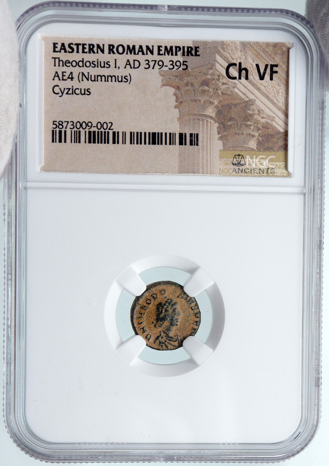 THEODOSIUS I the Great 388AD OLD Ancient Roman Coin VICTORY ANGEL NGC i89493