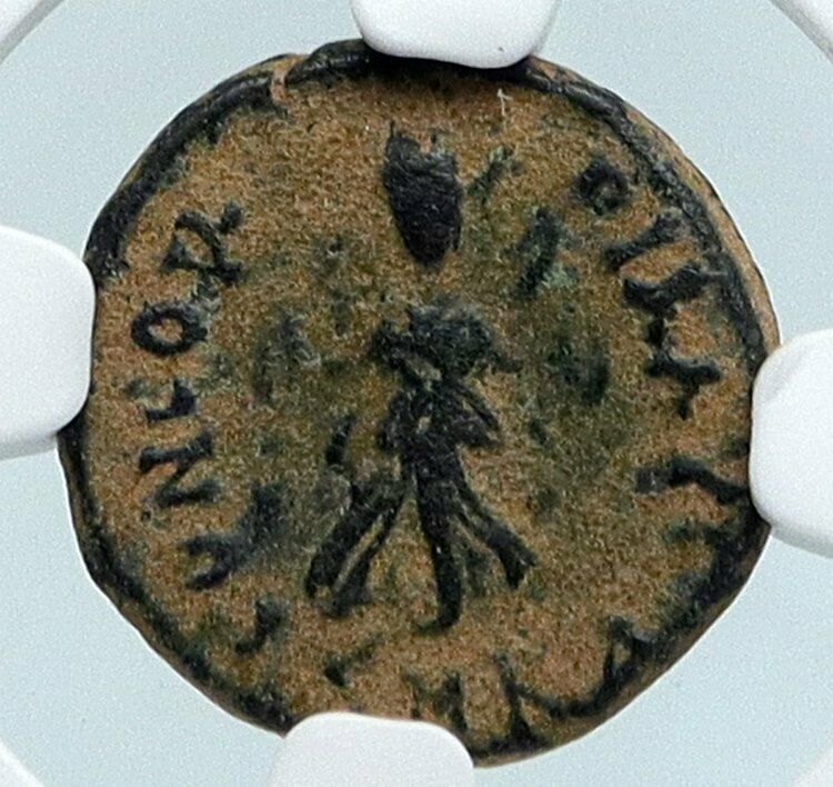 THEODOSIUS I the Great 425-35AD OLD Ancient Roman Coin VICTORY ANGEL NGC i89497