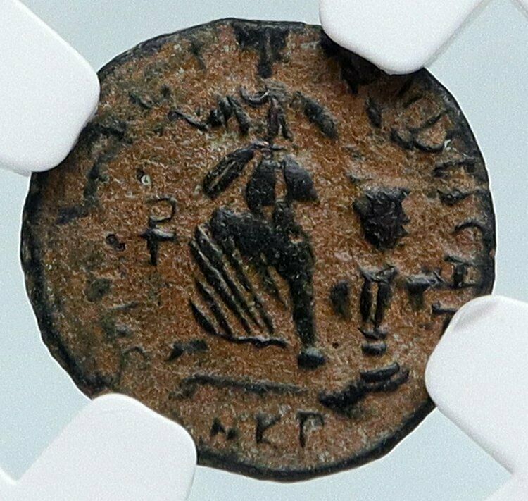 THEODOSIUS I the Great 388AD OLD Ancient Roman Coin VICTORY ANGEL NGC i89500