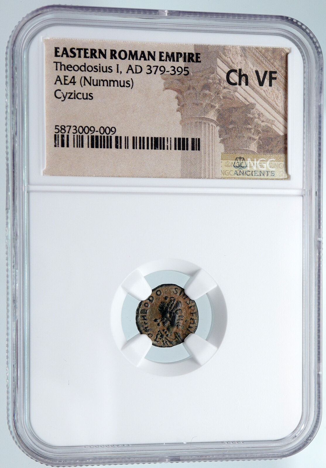 THEODOSIUS I the Great 388AD OLD Ancient Roman Coin VICTORY ANGEL NGC i89500