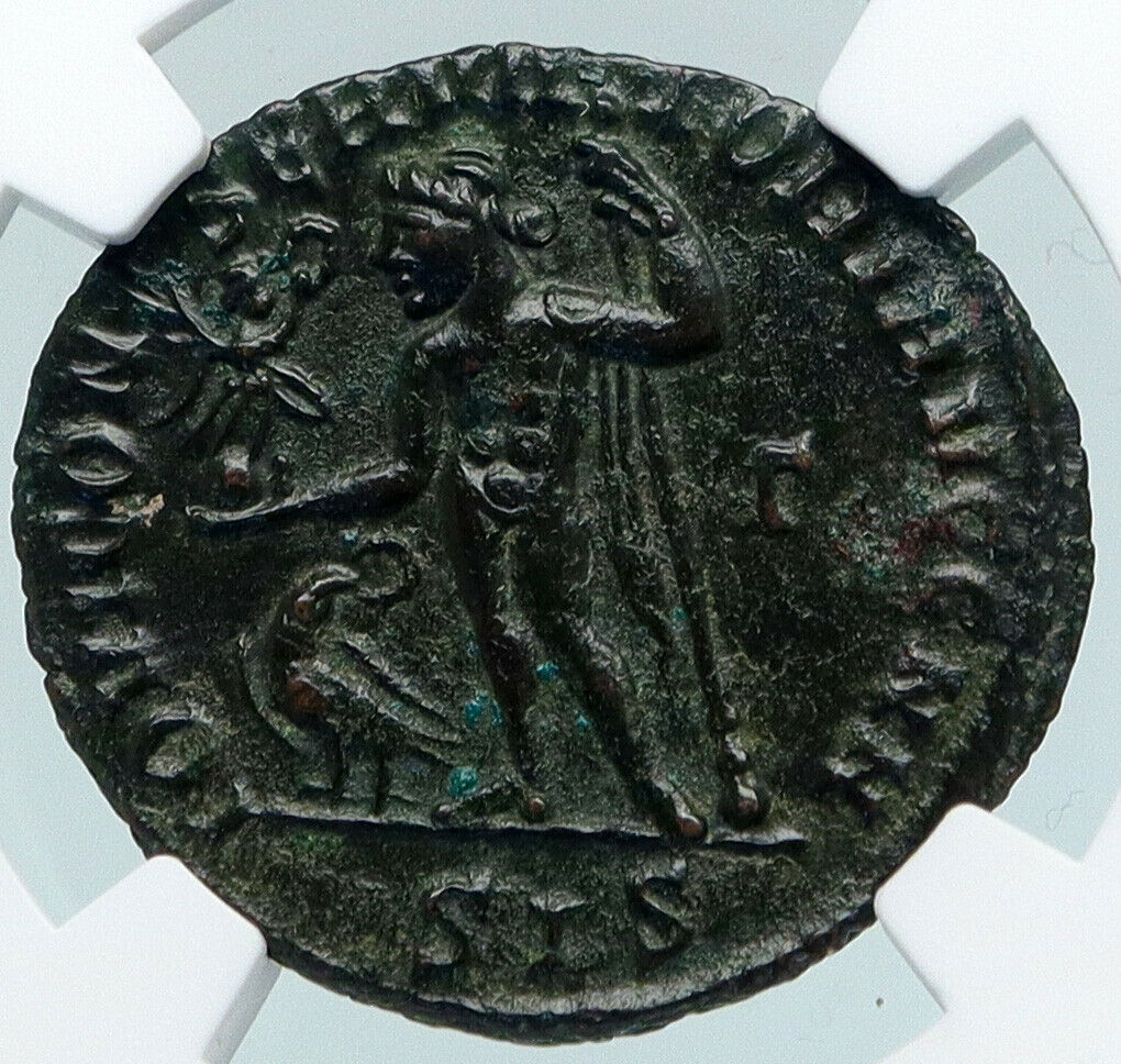 LICINIUS I Authentic Ancient 313AD Original ANTIQUE Roman Coin ZEUS NGC i89428