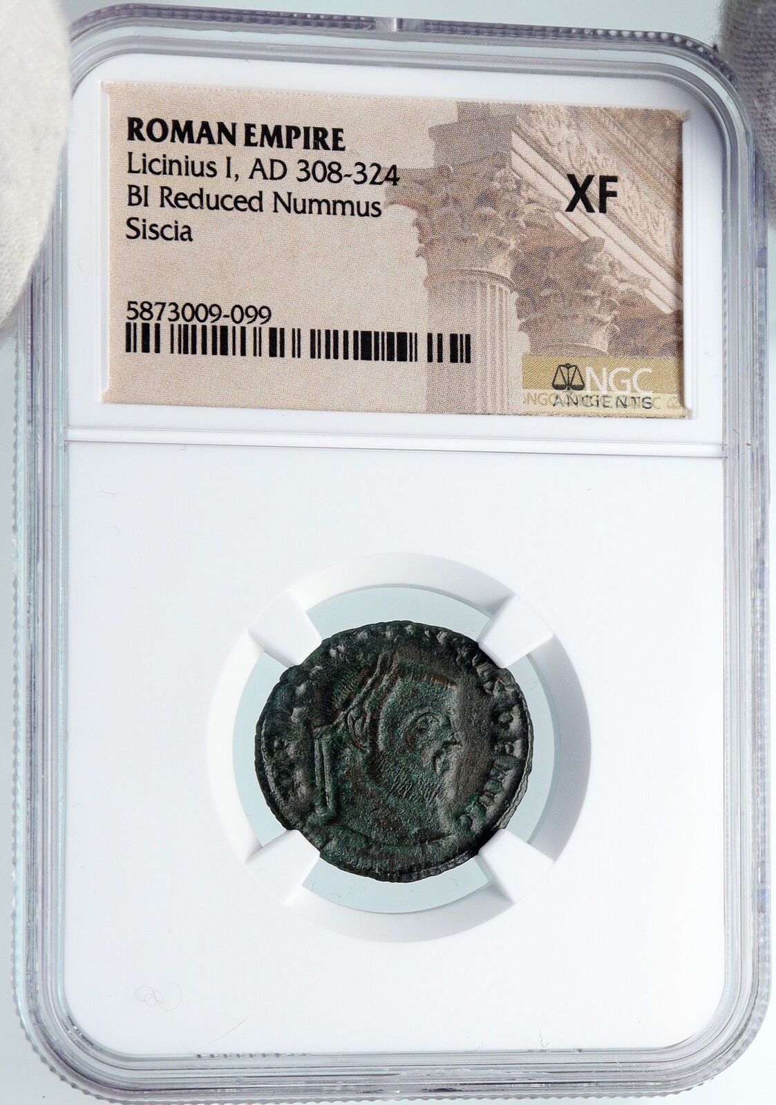 LICINIUS I Authentic Ancient 313AD Original ANTIQUE Roman Coin ZEUS NGC i89428