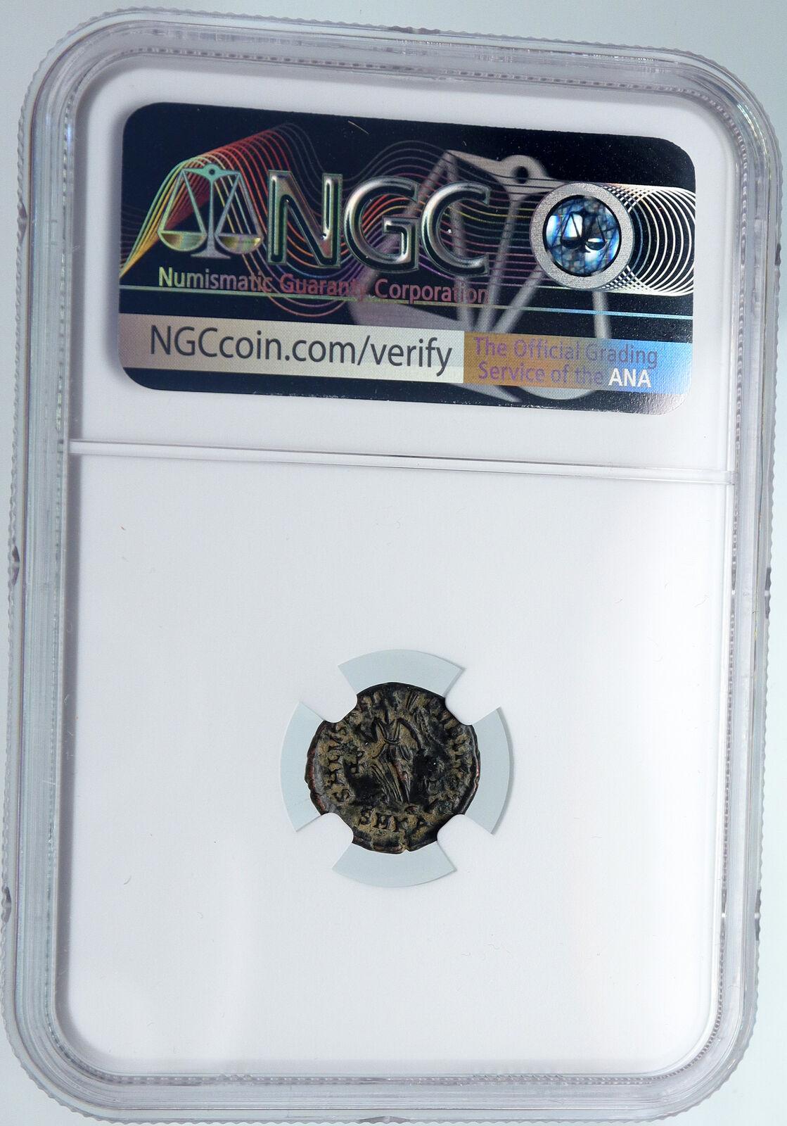 THEODOSIUS I the Great 388AD OLD Ancient Roman Coin VICTORY ANGEL NGC i89496