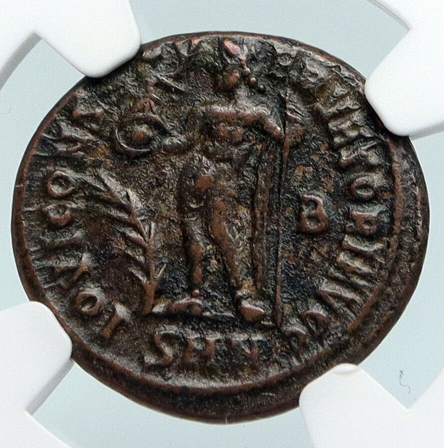 LICINIUS I Authentic Ancient 317AD Nicomedia OLD Roman Coin JUPITER NGC i89724