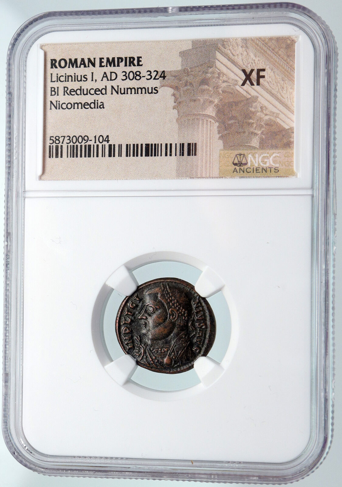 LICINIUS I Authentic Ancient 317AD Nicomedia OLD Roman Coin JUPITER NGC i89724