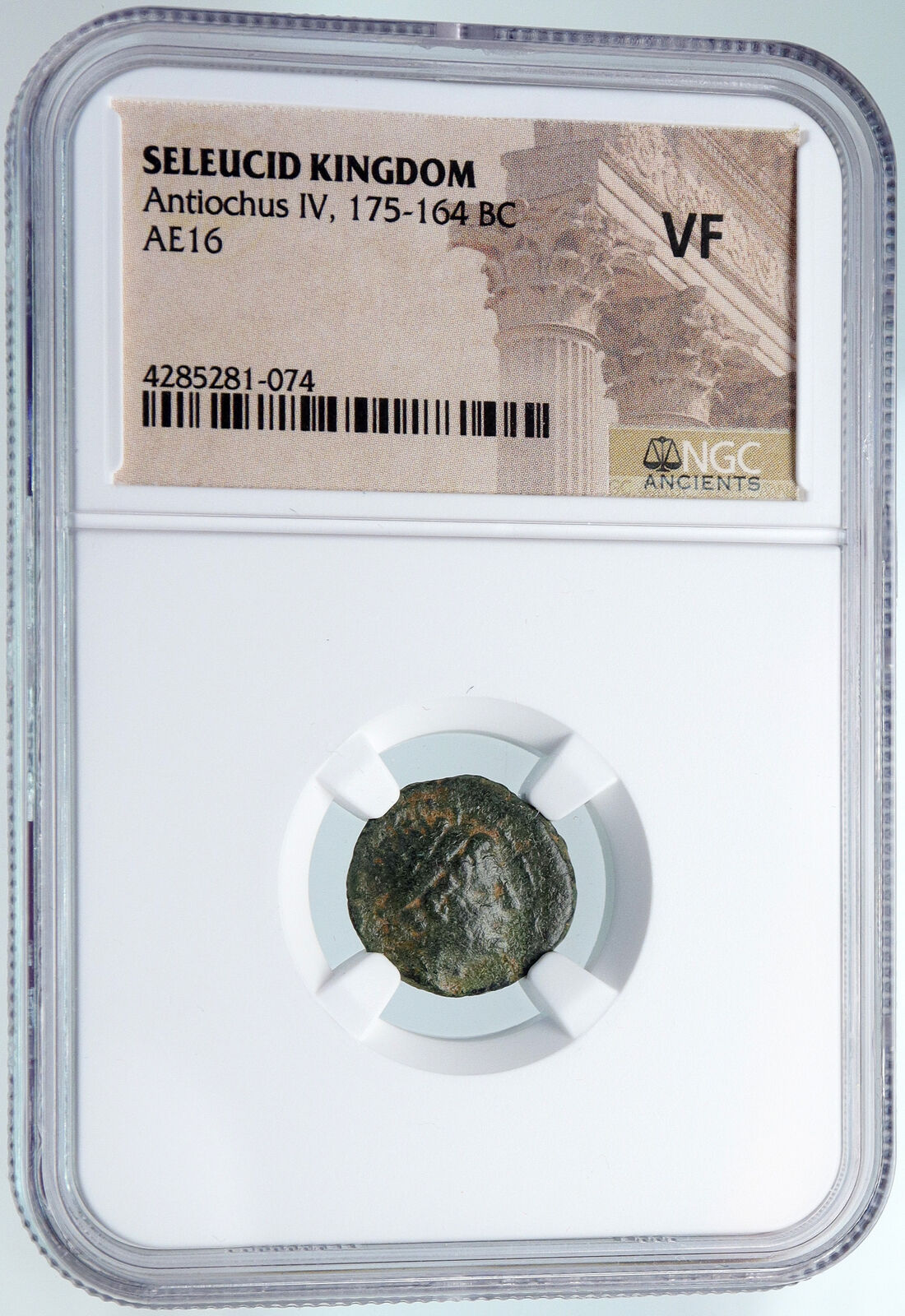 ANTIOCHOS IV EPIPHANES 175BC Authentic Ancient Seleucid Greek Coin NGC i89562