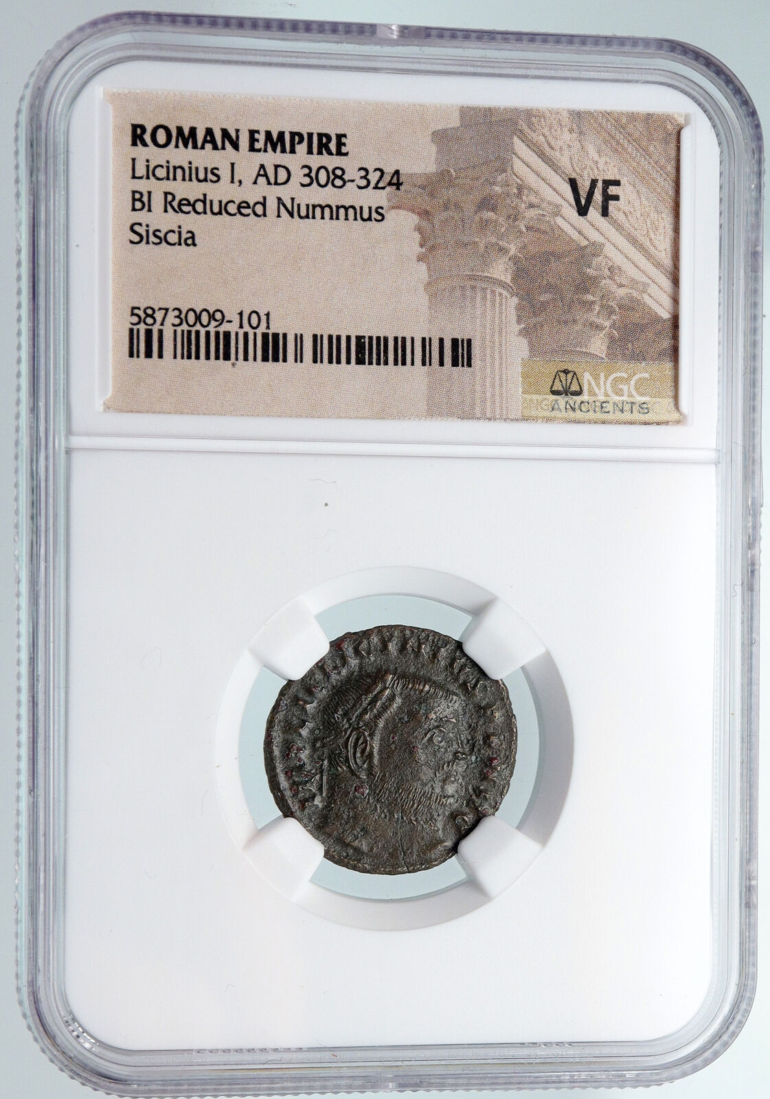 LICINIUS I Authentic Ancient 315AD Original Roman Coin JUPITER EAGLE NGC i89721