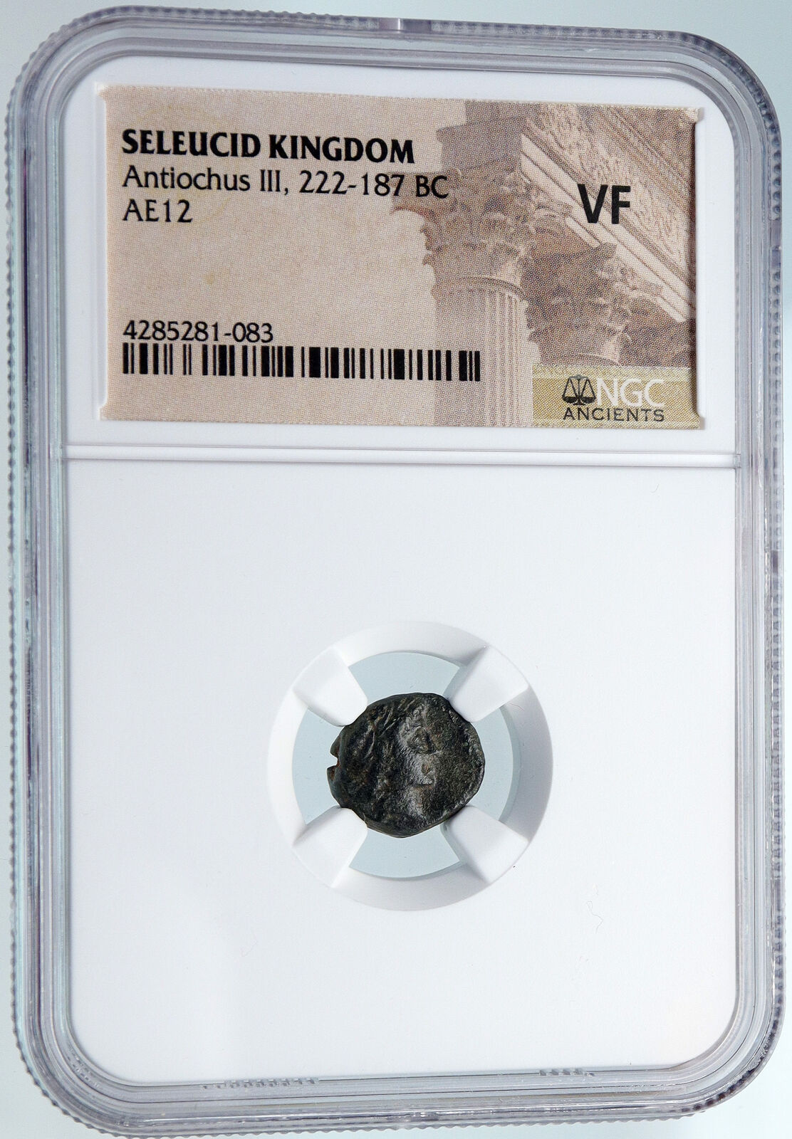 ANTIOCHOS III Megas Genuine Ancient 222BC SELEUKID Greek Coin APOLLO NGC i89568