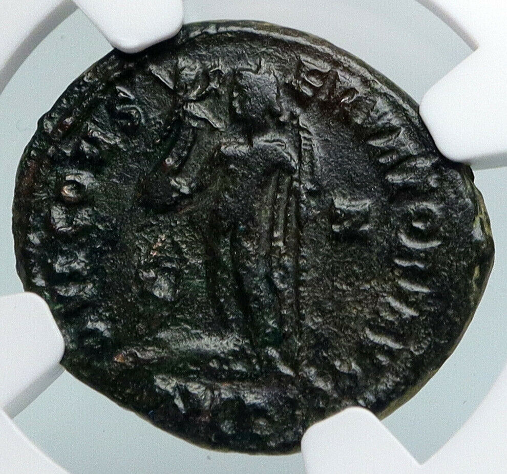 LICINIUS I Authentic Ancient 313AD Heraclea Roman Coin JUPITER EAGLE NGC i89725