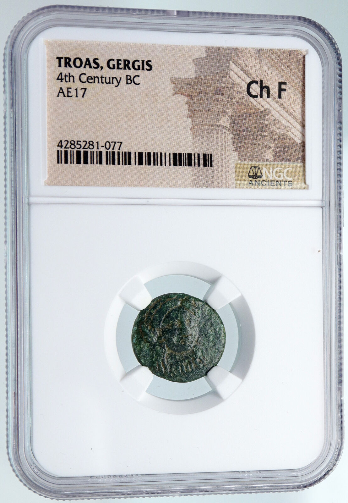 GERGIS Troas 400BC SYBIL Herophile ORACLE SPHINX Ancient Greek Coin NGC i89564