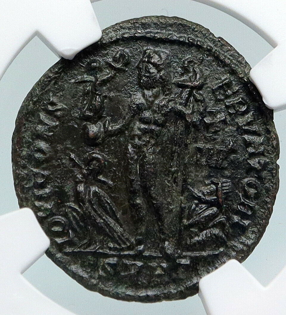 LICINIUS II Jr 321AD Heraclea Authentic Ancient Roman Coin JUPITER NGC i89718