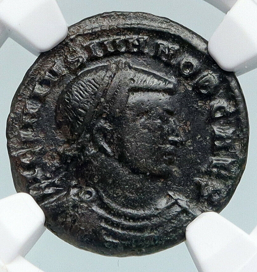 LICINIUS II Jr 318AD Heraclea Authentic Ancient Roman Coin VICTORIES NGC i89719