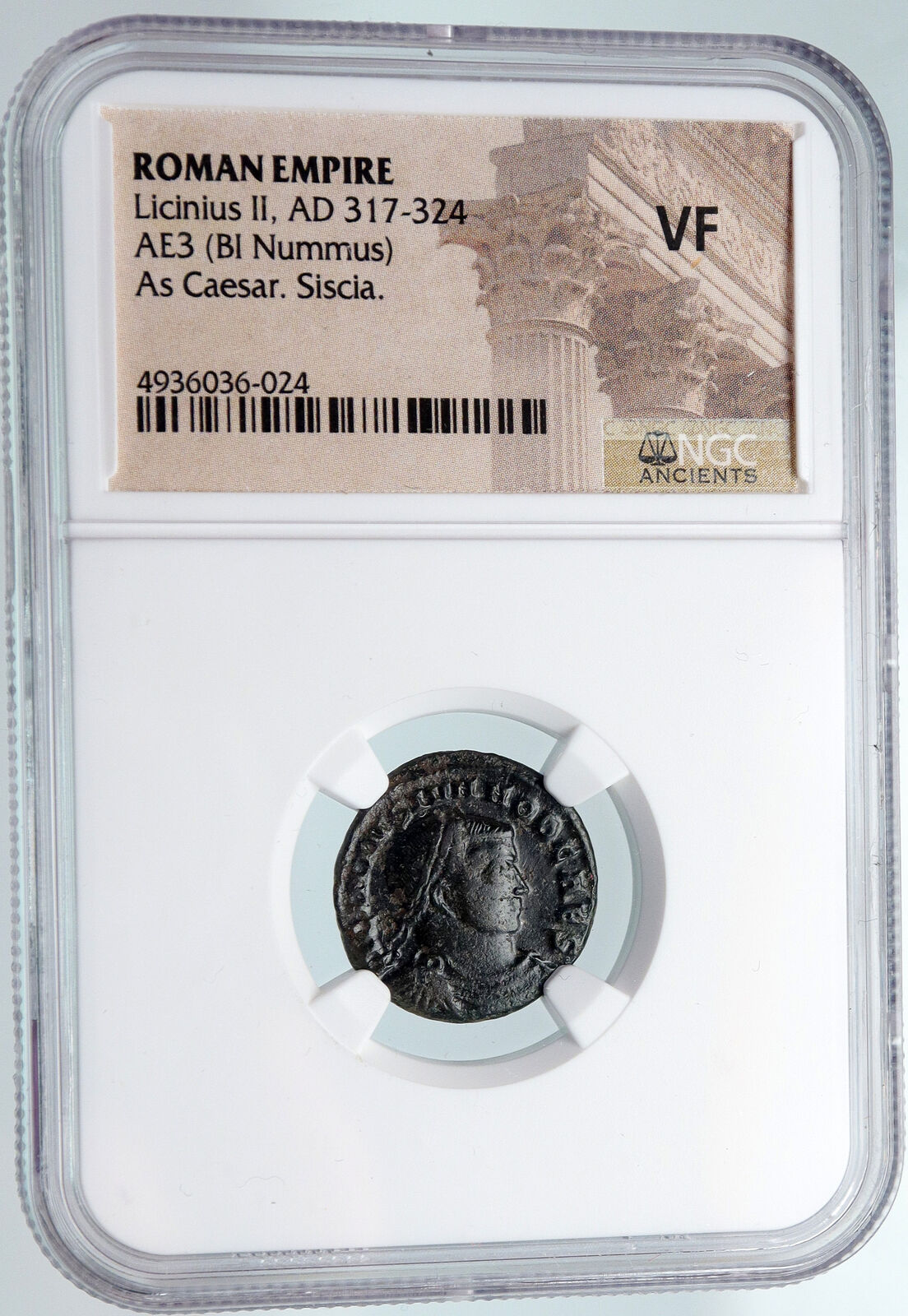 LICINIUS II Jr 318AD Heraclea Authentic Ancient Roman Coin VICTORIES NGC i89719