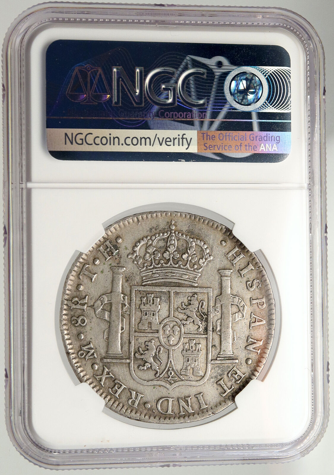 1809 MoTH MEXICO SPAIN King FERDINAND VII Old Silver 8 Reales Coin NGC i94019