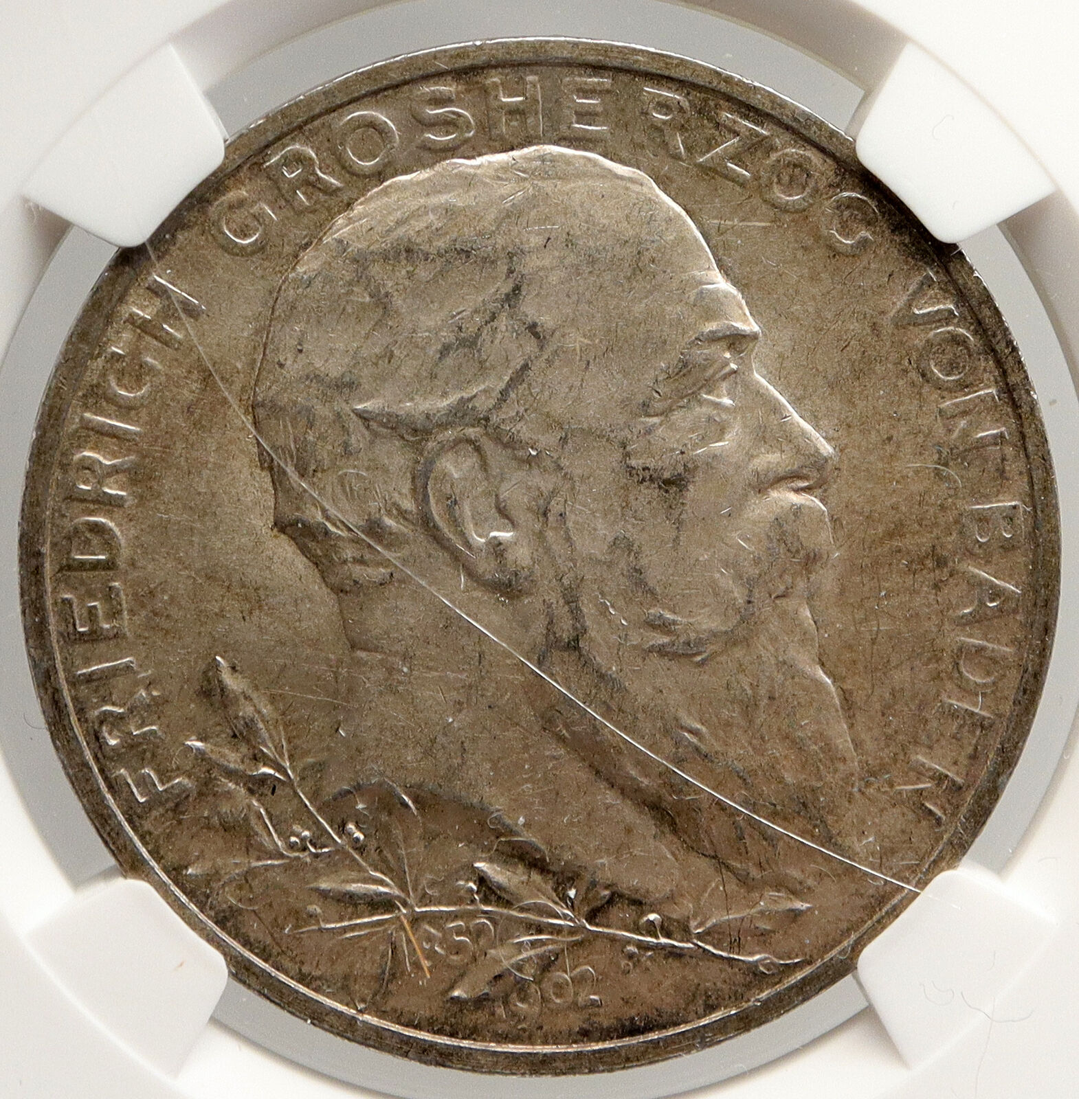 1902 Frederick I Grand Duke of BADEN Germany State SILVER 5 Mark Coin NGC i94013