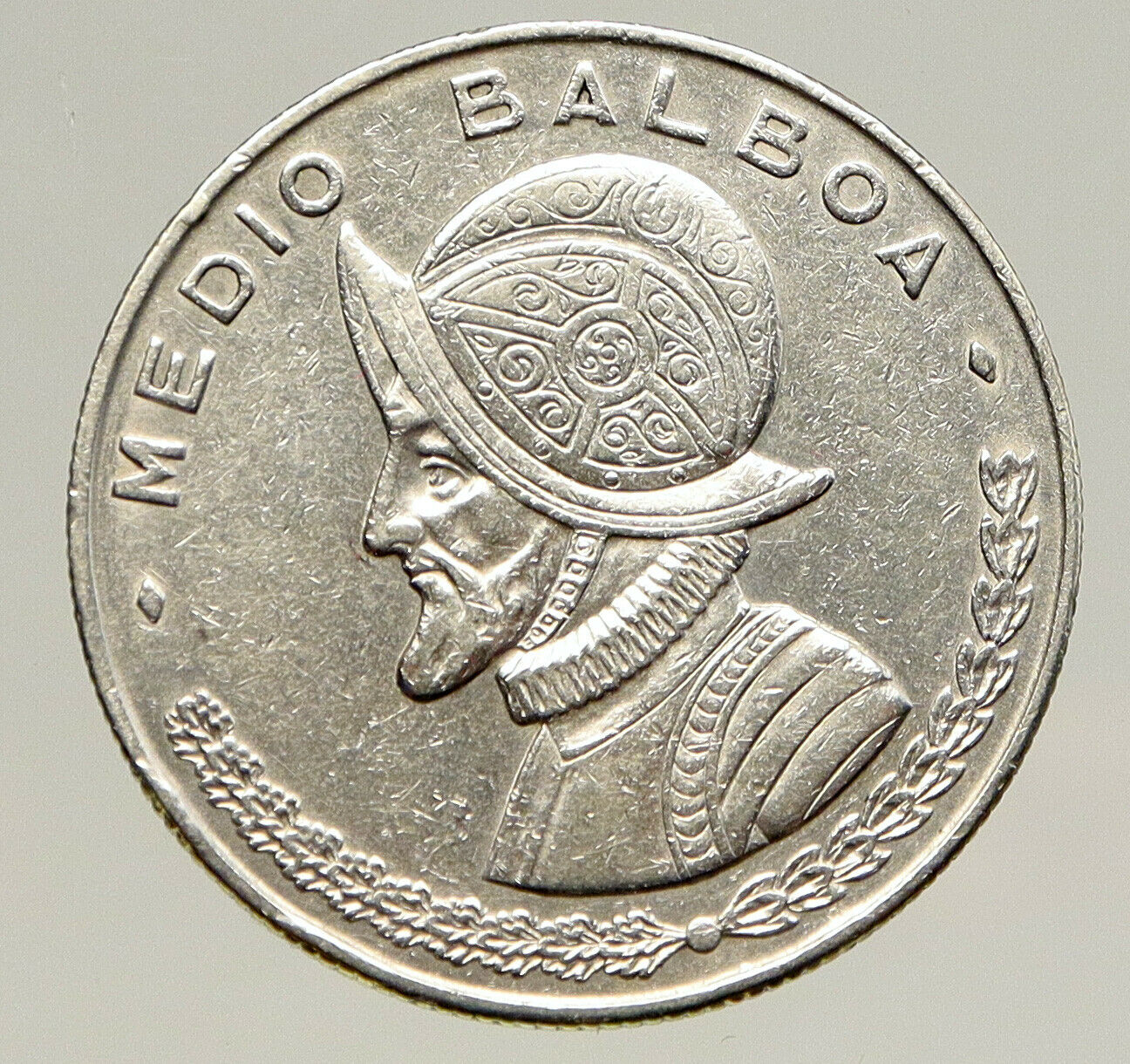 1951 PANAMA Spanish Conquistador Hero VINTAGE Silver 1/2 HALF BALBOA Coin i93204