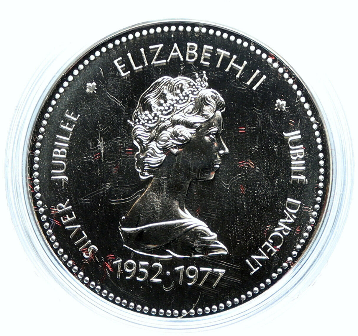 1977 CANADA UK ELIZABETH II Senate Throne Proof-Like Silver Dollar Coin i98986