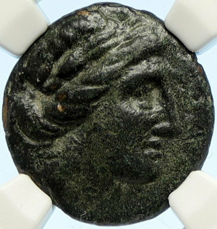 LARISSA Thessaly Ancient THESSALIAN LEAGUE Greek Coin APOLLO ATHENA NGC i99685