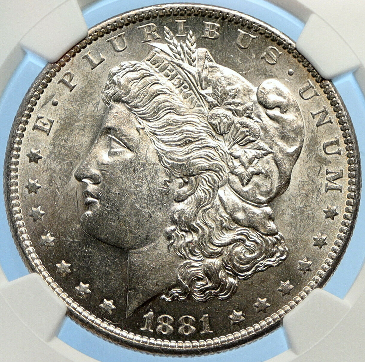 1881 O UNITED STATES of America EAGLE SILVER Morgan US Dollar Coin NGC i98381