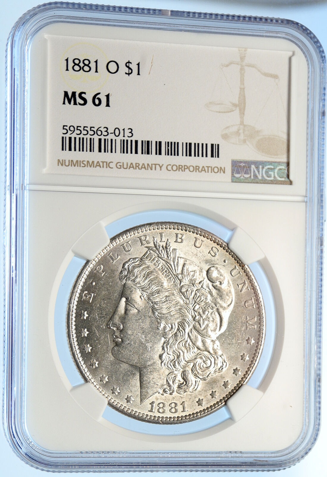 1881 O UNITED STATES of America EAGLE SILVER Morgan US Dollar Coin NGC i98381