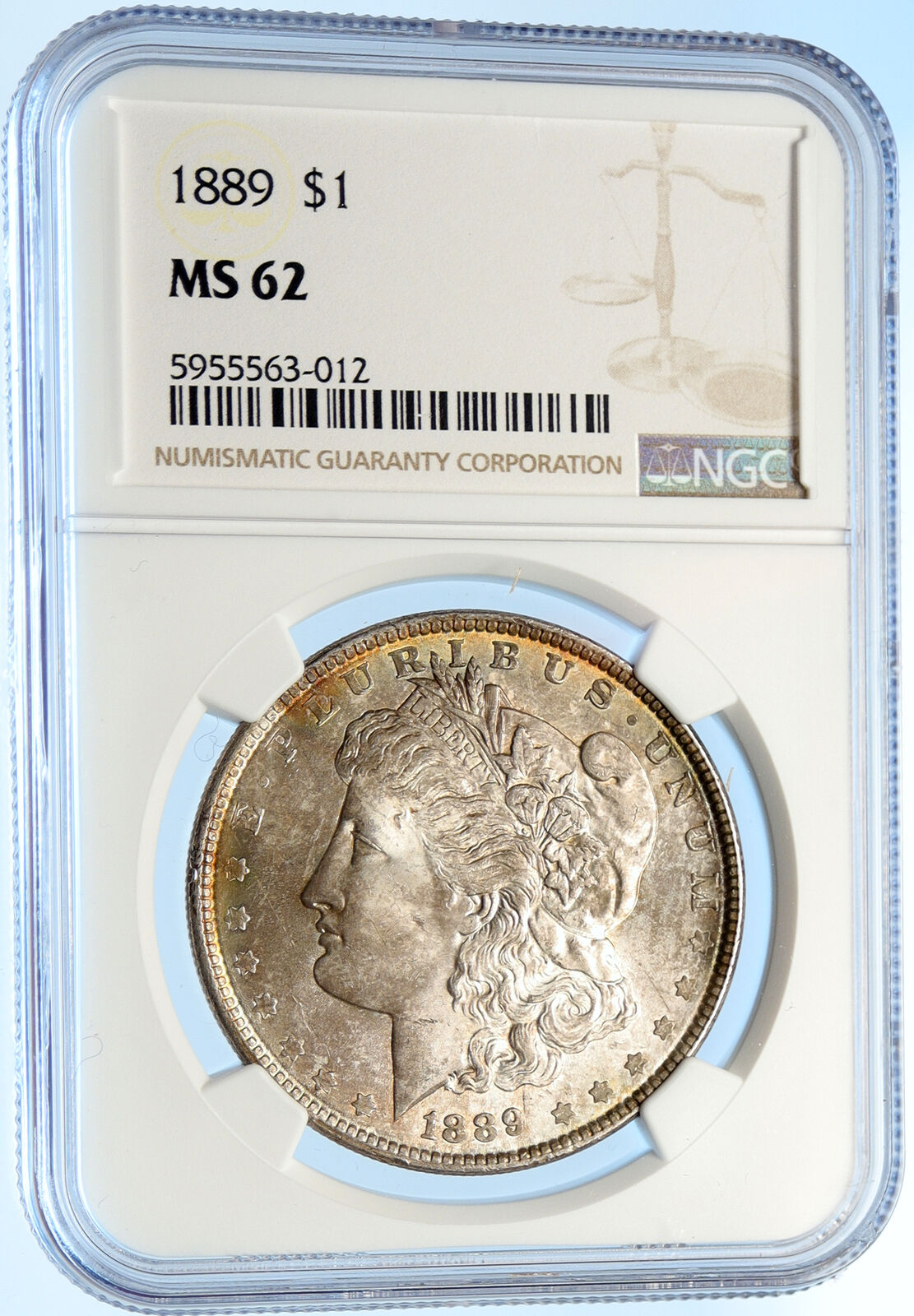 1889 P UNITED STATES of America SILVER Morgan US Dollar Coin EAGLE NGC i98380