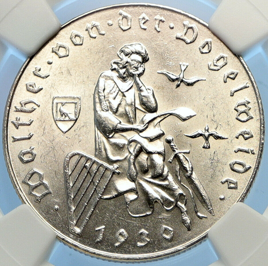 1930 AUSTRIA PRINCE EUGEN OF SAVOY Eagle OLD Silver 2 Schilling Coin NGC i98396