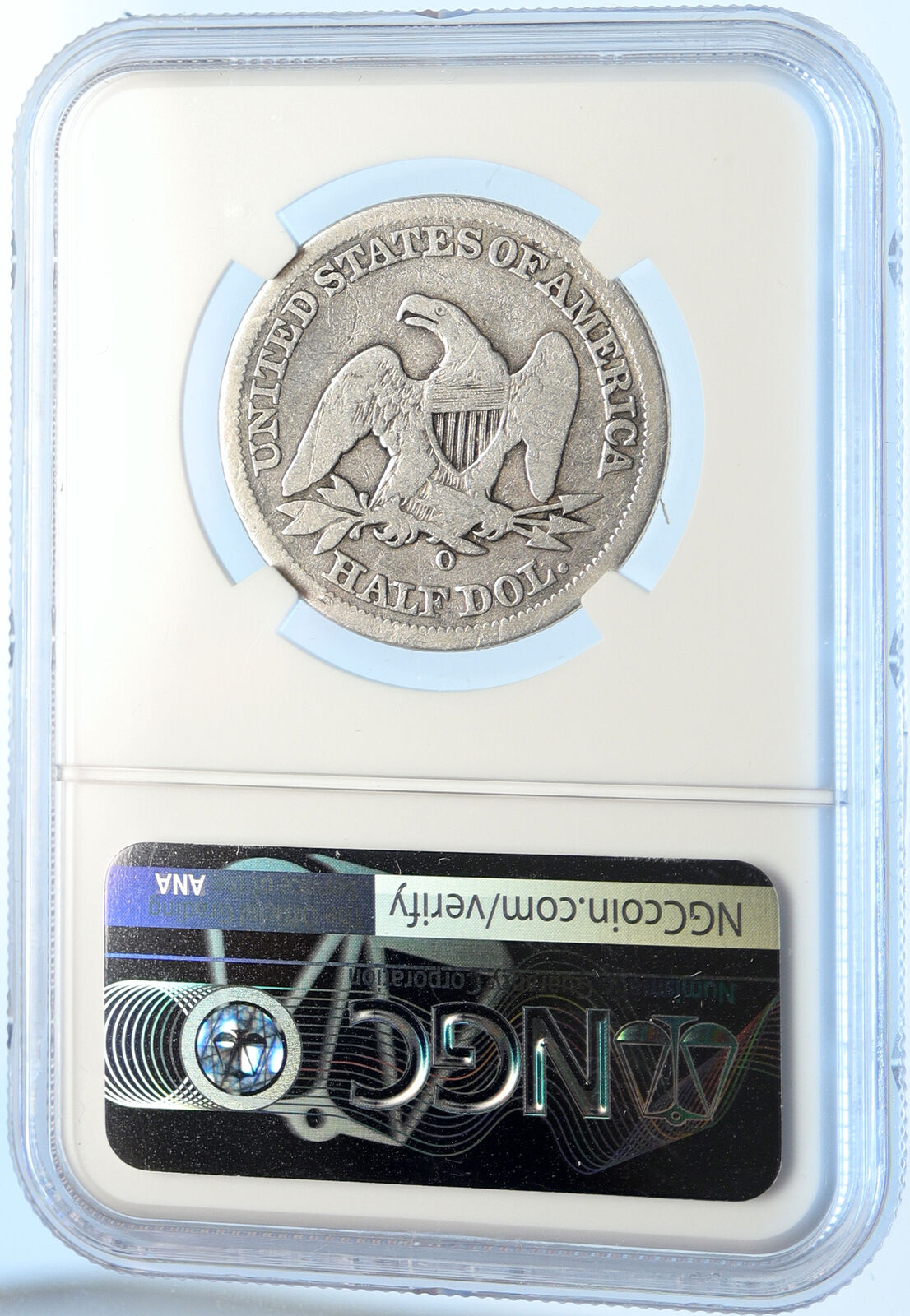 1854 O UNITED STATES US Silver SEATED LIBERTY Half Dollar Coin EAGLE NGC i98383