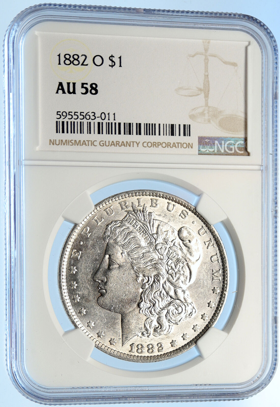 1882 O UNITED STATES of America EAGLE SILVER Morgan US Dollar Coin NGC i98379