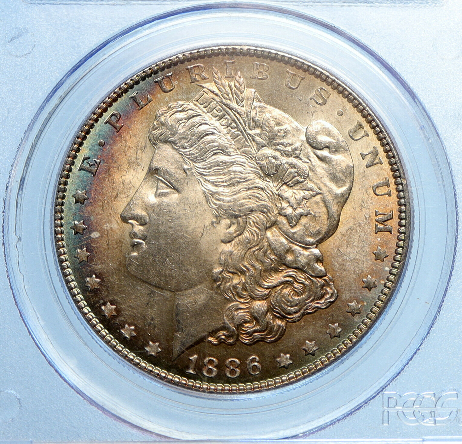 1886 P UNITED STATES of America SILVER Morgan US Dollar Coin EAGLE PCGS i97534