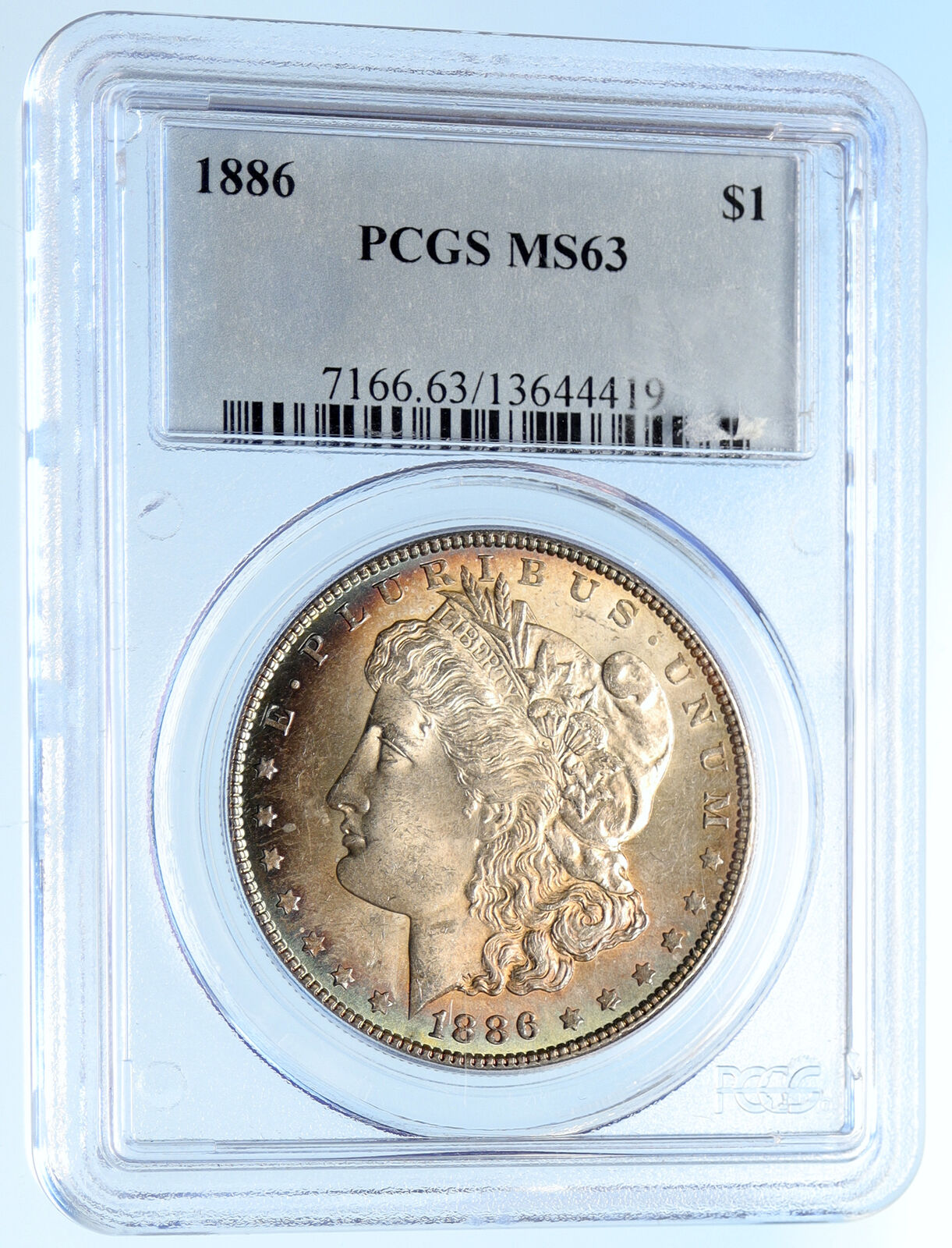 1886 P UNITED STATES of America SILVER Morgan US Dollar Coin EAGLE PCGS i97534