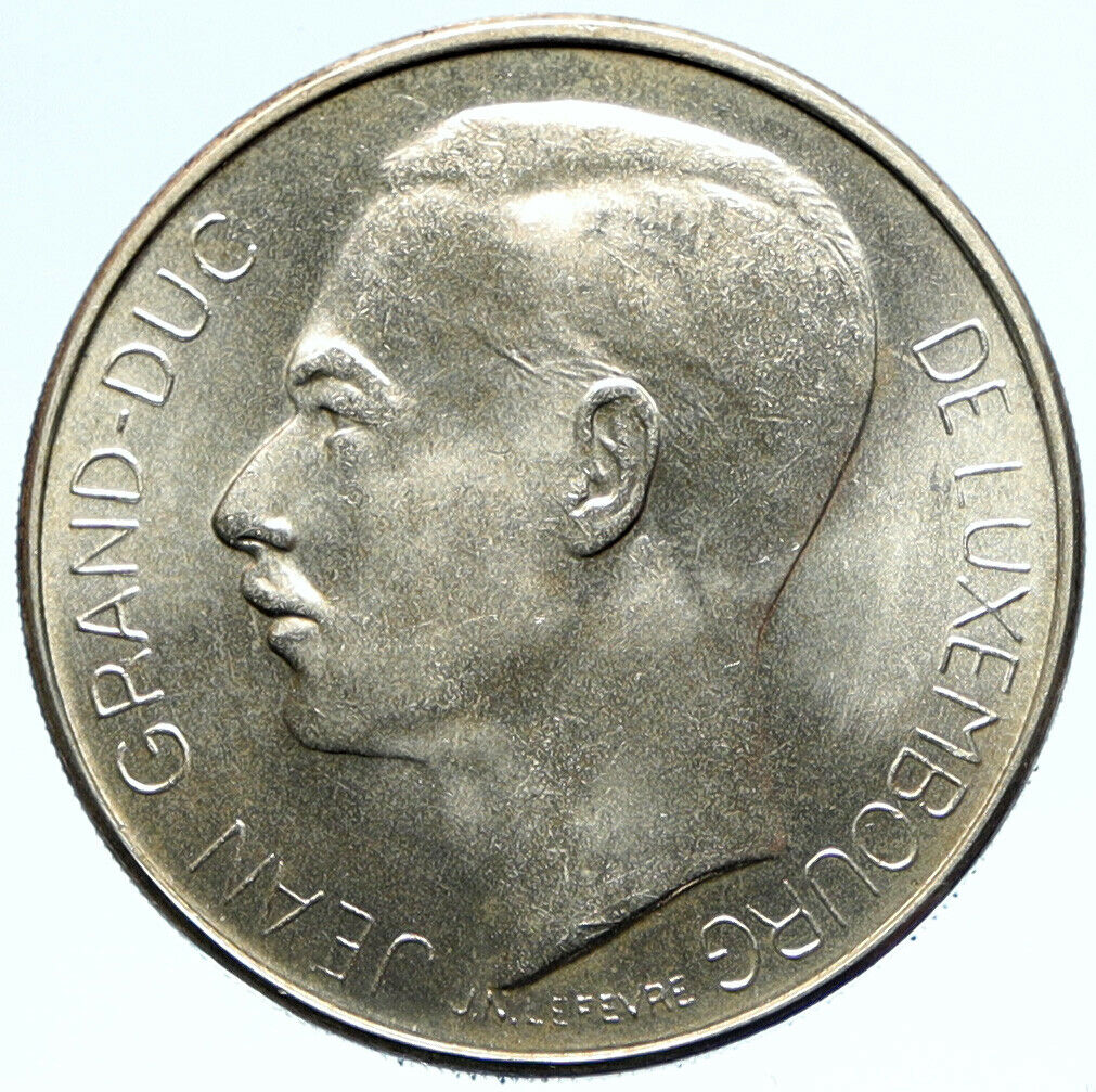 1964 LUXEMBOURG Duchess Charlotte John the Blind VINTAGE Silver 100F Coin i98859