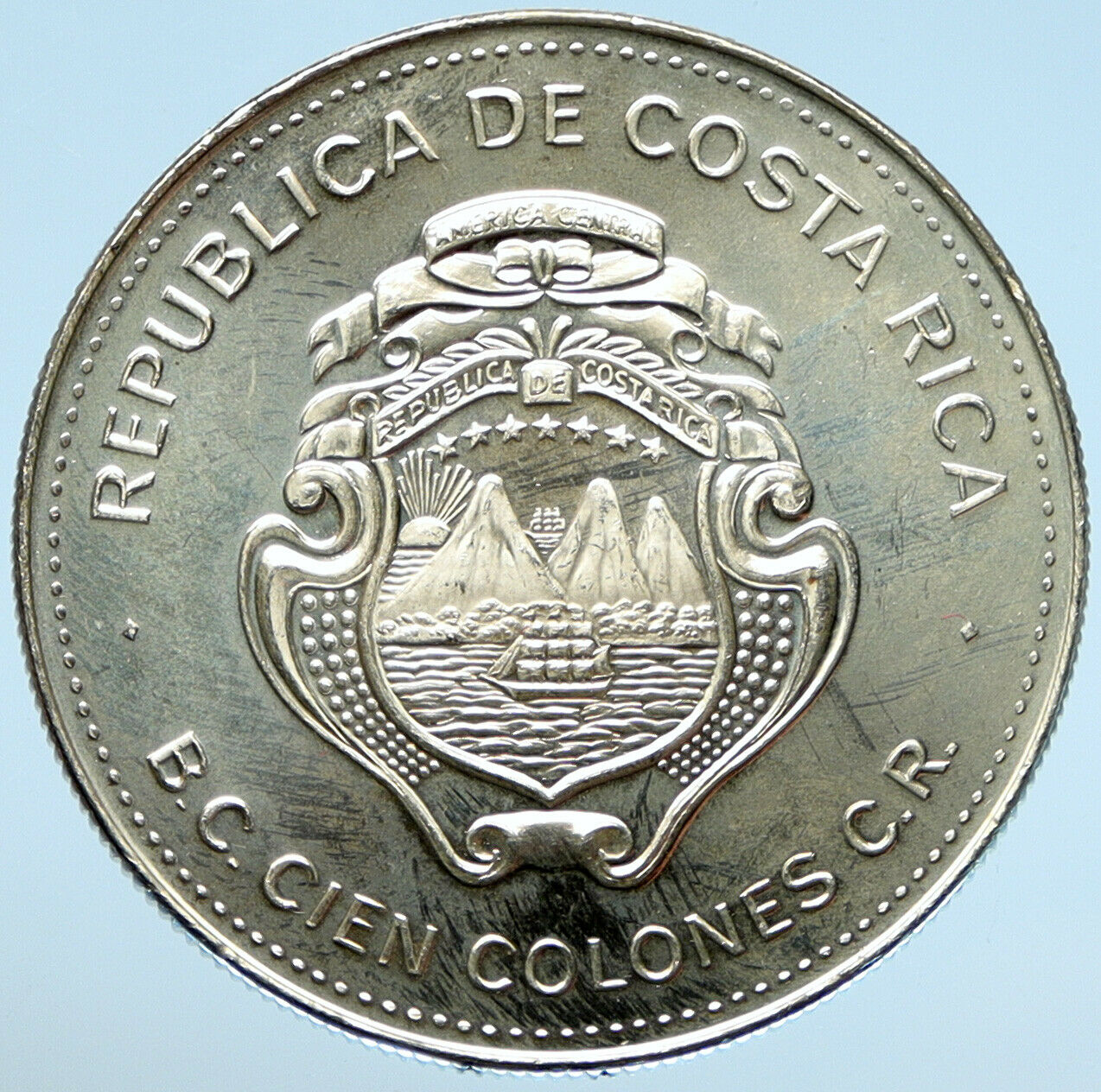 1979 COSTA RICA Year of the Child UNESCO Old BU Silver 100 Colones Coin i99035