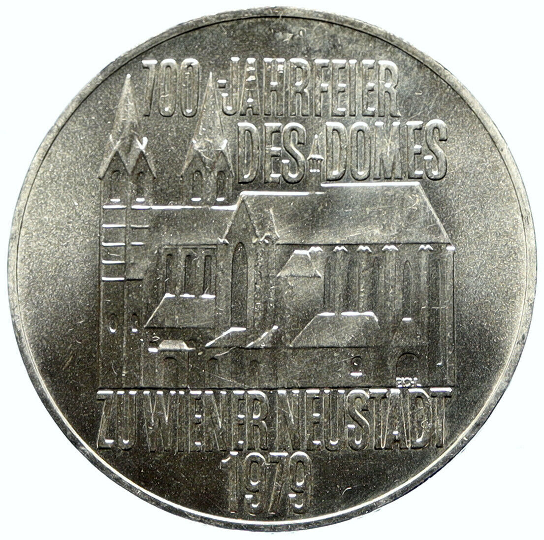 1979 AUSTRIA Cathedral of Vienna Neustadt OLD Silver 100 Schilling Coin i98861