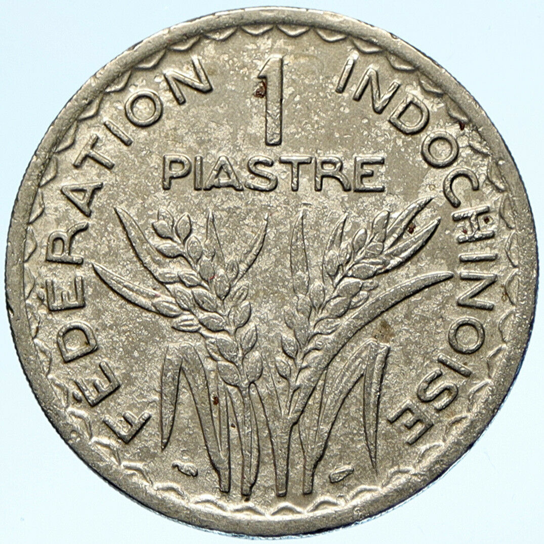 1947 A FRENCH INDO-CHINA Antique BIG Coin France Republic Piastre Coin i98942