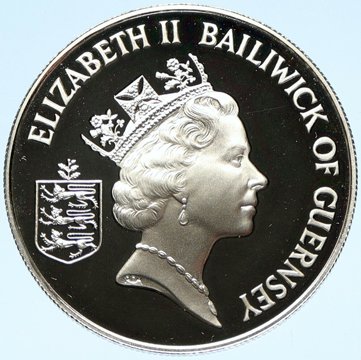 1986 GUERNSEY Island Elizabeth II COMMONWEALTH Proof Silver 2 Pounds Coin i99012