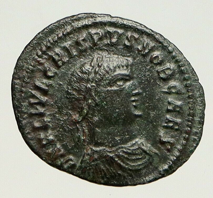 CRISPUS Constantine the Great Son 321AD Ancient OLD Roman Coin JUPITER i94058