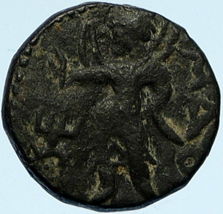 KANISHA I of Kushan Empire North INDIA Ancient ANTIQUE Greek Coin OESHO i99833