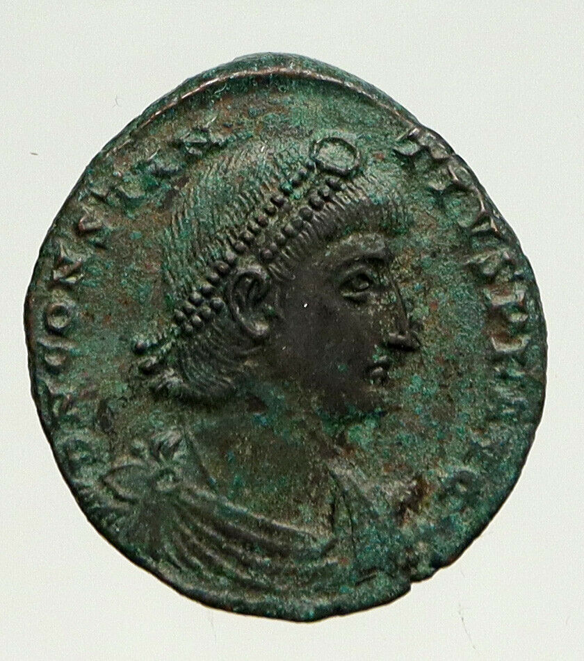 CONSTANTIUS II 351AD Antioch ANTIQUE Ancient Roman Coin HORSEMAN SPEARED i94045