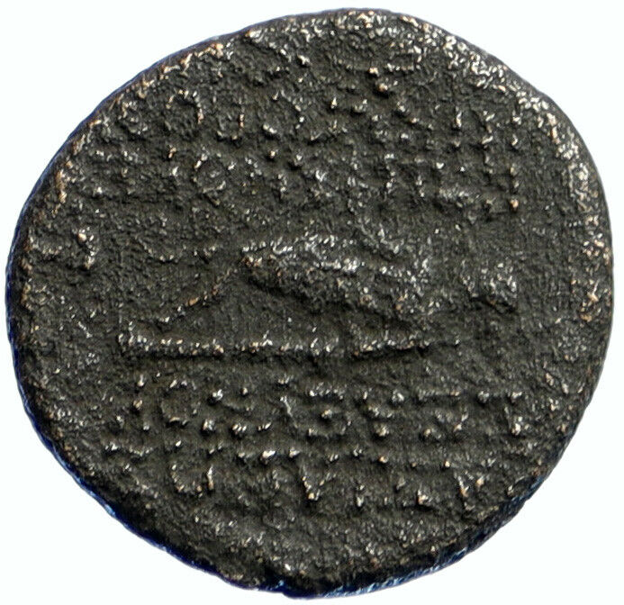 ANTIOCHOS VI Ephiphanes Nikator Seleukid OLD Ancient Greek Coin APOLLO i99455