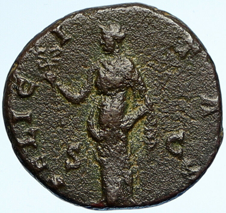 FAUSTINA II Jr Wife of MARCUS AURELIUS 161AD Ancient Roman Coin FELICITAS i99739