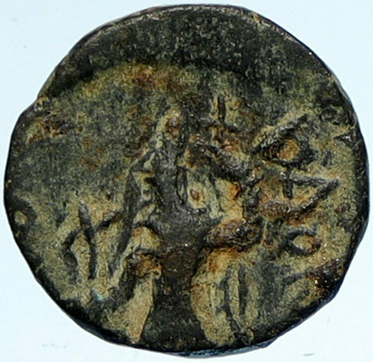 KANISHKA I of Kushan Empire North INDIA Ancient ANTIQUE Greek Coin NANA i99907