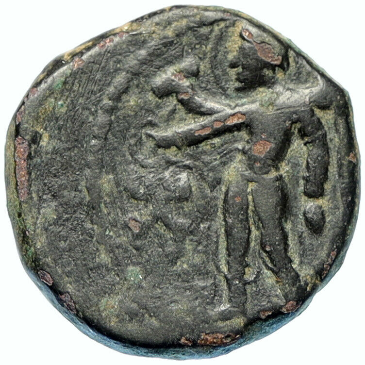 KANISHKA I of Kushan Empire North INDIA Ancient ANTIQUE Greek Coin SHIVA i99905