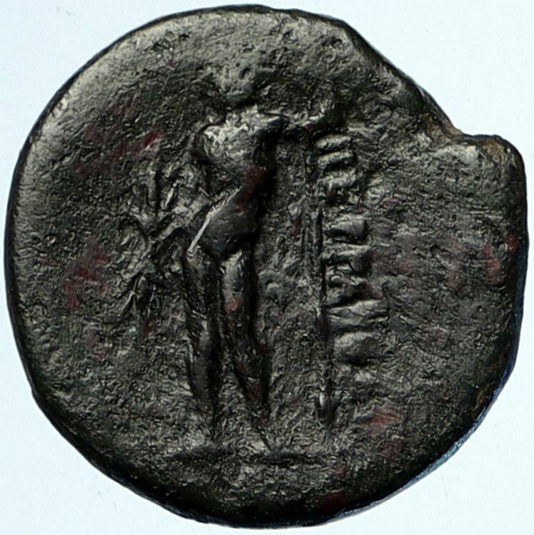 Perrhaiboi in Thessaly Authentic Ancient c.400 BC Greek Coin APOLLO NYMPH i99793