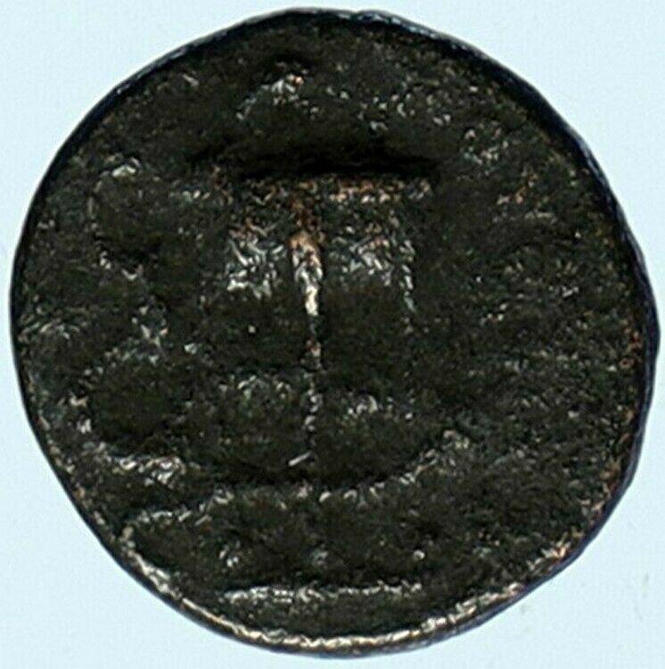 GREEK City c.200BC Ancient Authentic OLD Greek Coin APOLLO TRIPOD SERPENT i99892