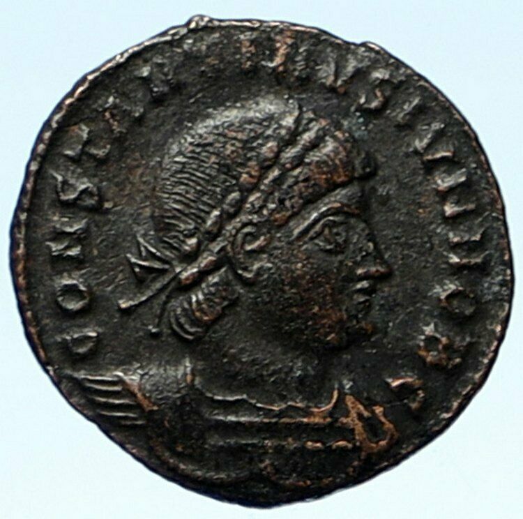 CONSTANTINE II son of Constantine the Great ANCIENT Roman Coin SOLDIERS i99194