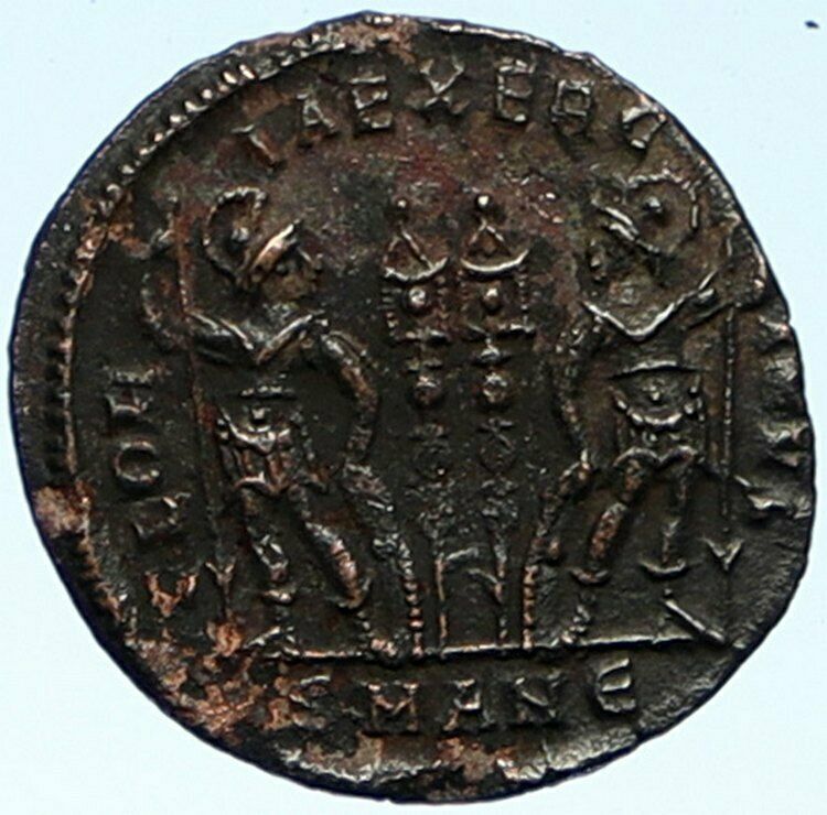 CONSTANTINE II son of Constantine the Great ANCIENT Roman Coin SOLDIERS i99202