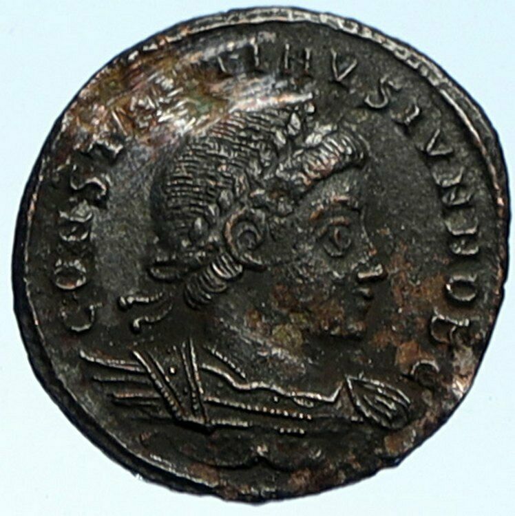 CONSTANTINE II son of Constantine the Great ANCIENT Roman Coin SOLDIERS i99202