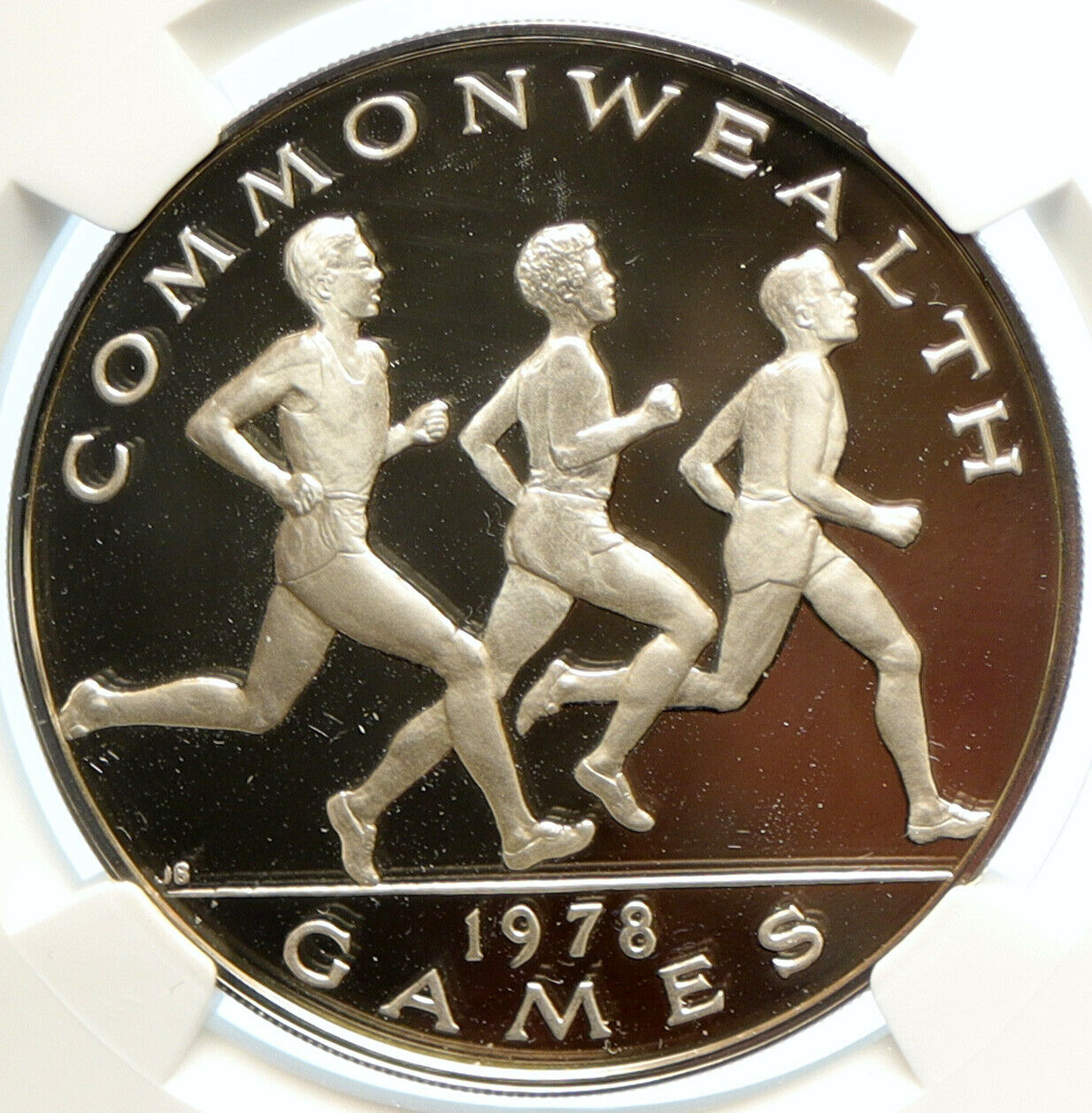 1978 SAMOA UK British COMMONWEALTH GAMES Old Proof Silver Tala Coin NGC i99946