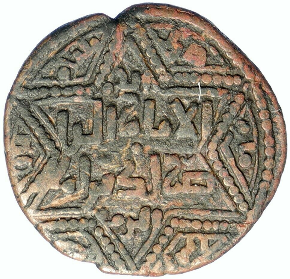 ISLAMIC Turkey Ancient MARDIN ARTUQUIDS Arslan OLD Dirham Coin STAR HAIR i98507